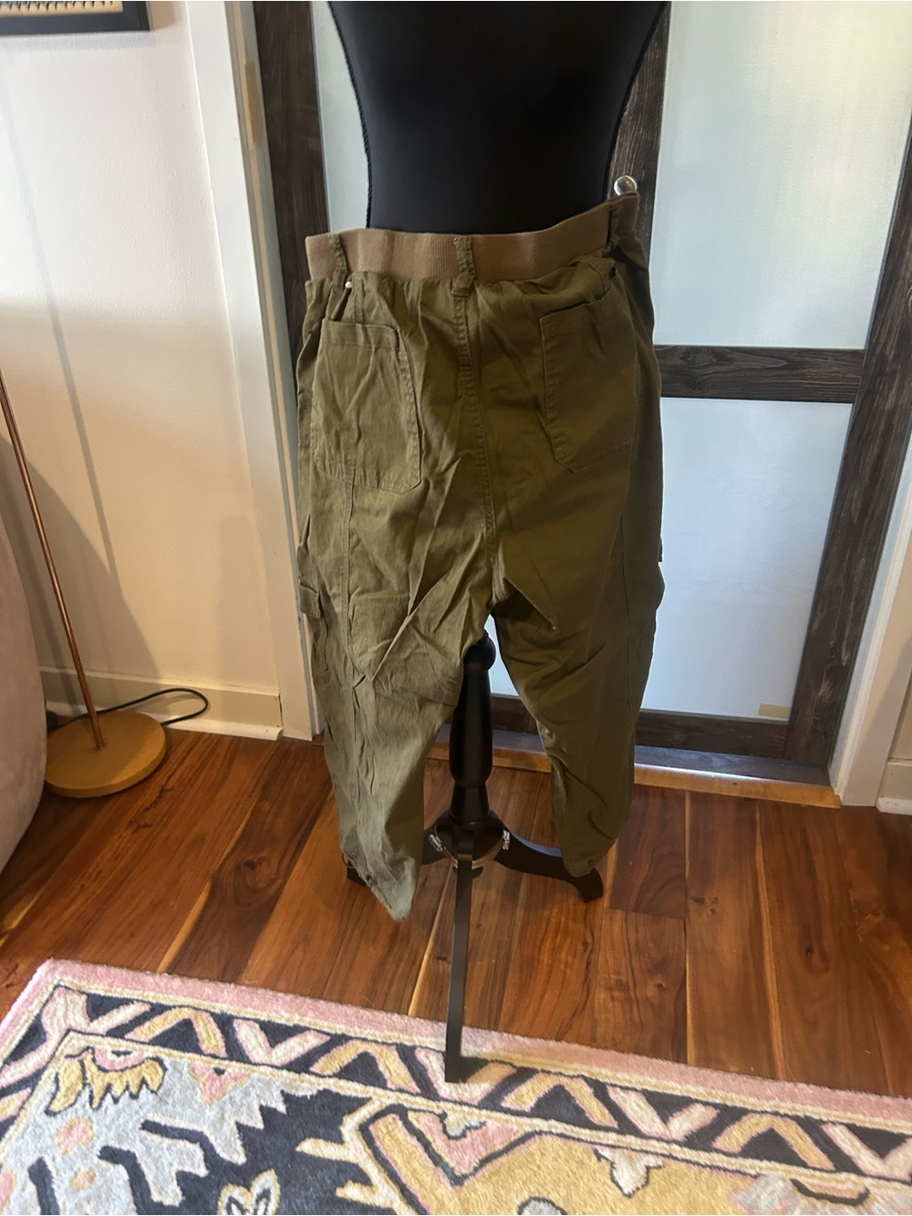 Olive Green Women's Utility Capris